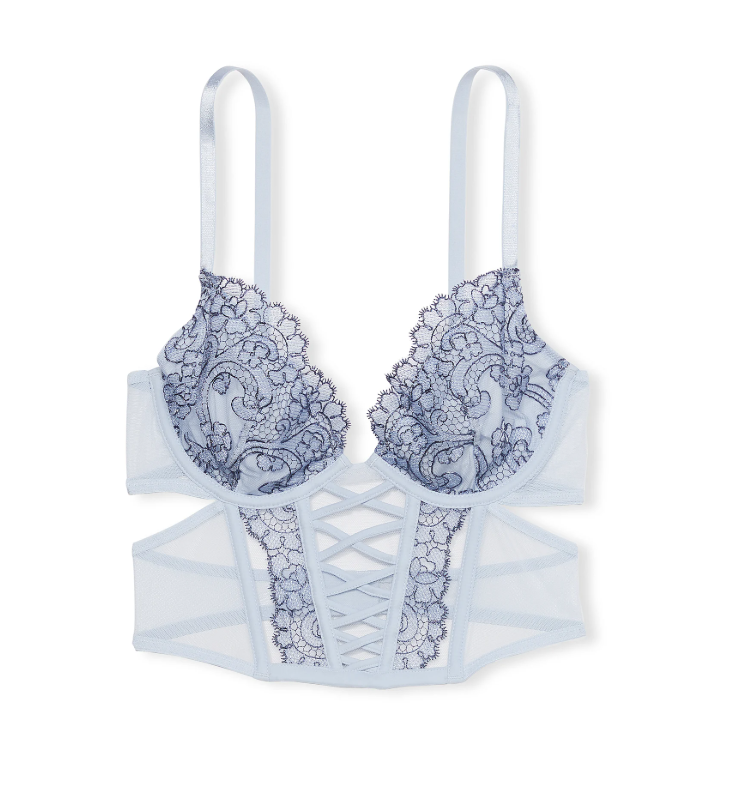 DUMMY - Victoria secret´s Top corsé de Encaje celeste boho MDD